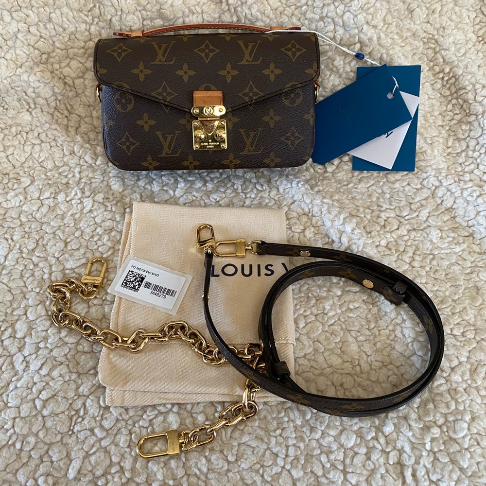 Louis Vuitton Brown and Gold Crossbody Bag